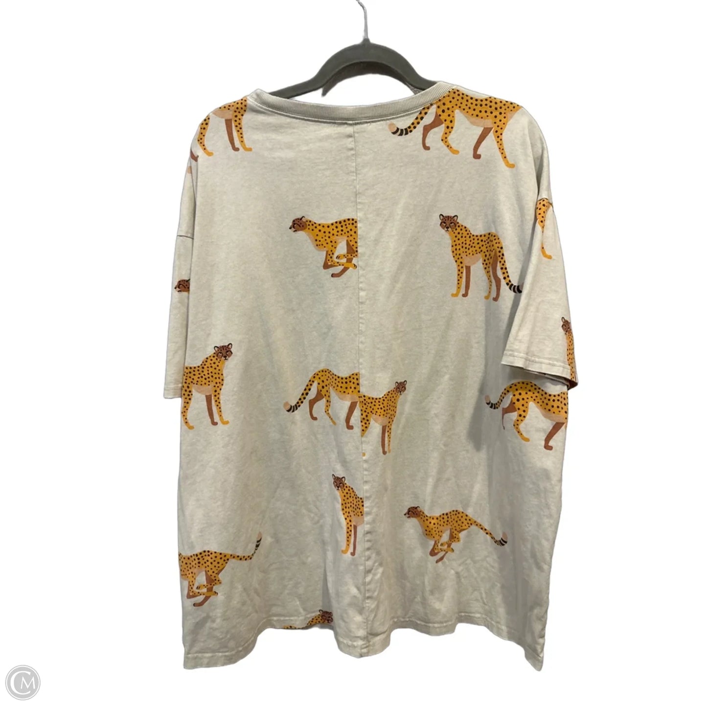 Top Short Sleeve By Easel In Beige, Size: L