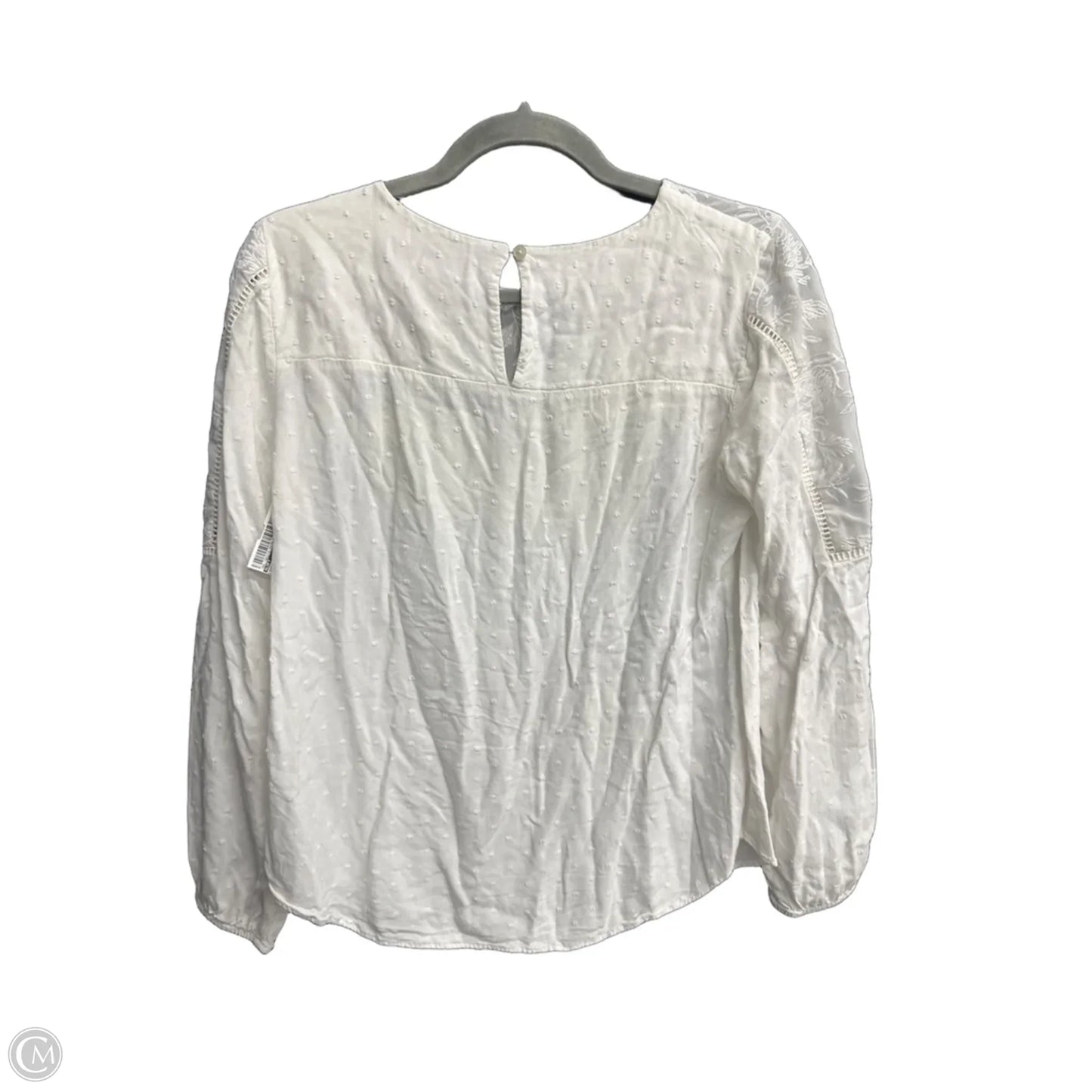 Top Long Sleeve By Loft In White, Size: S