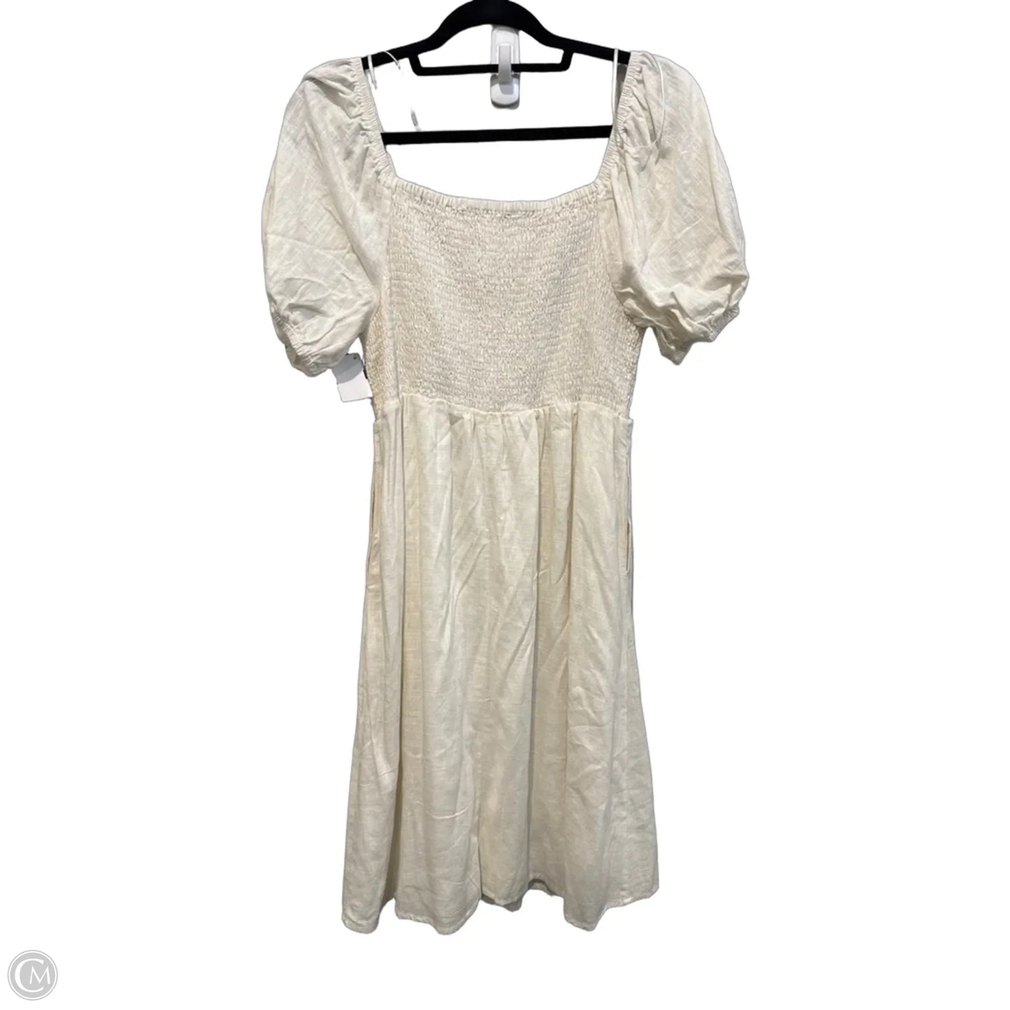 Dress Casual Midi By Chris And Carol In Cream, Size: M