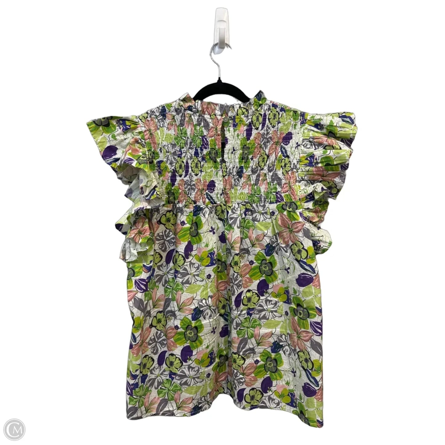 Top Sleeveless By Entro In Blue & Green, Size: L