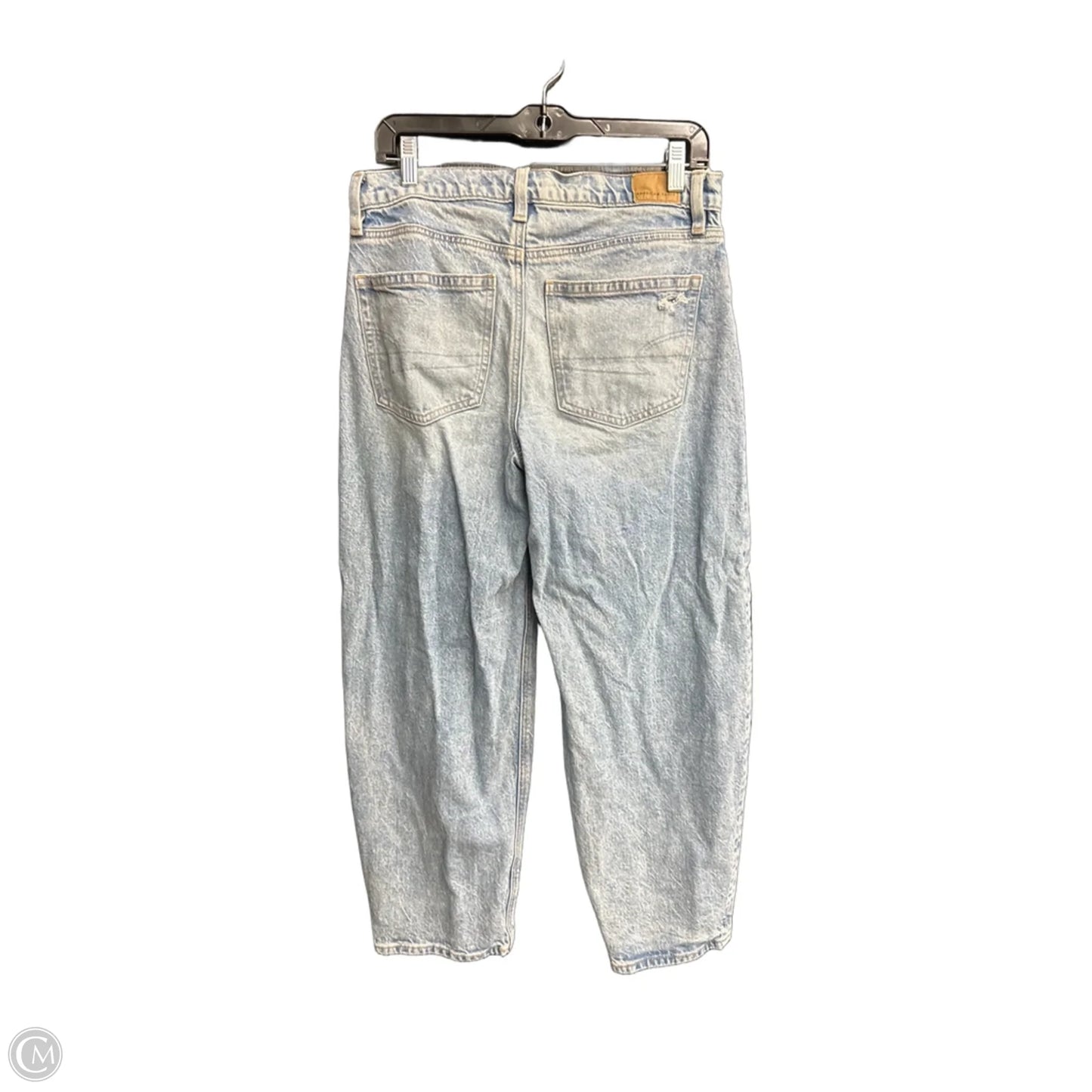 Jeans Wide Leg By American Eagle In Blue Denim, Size: 4