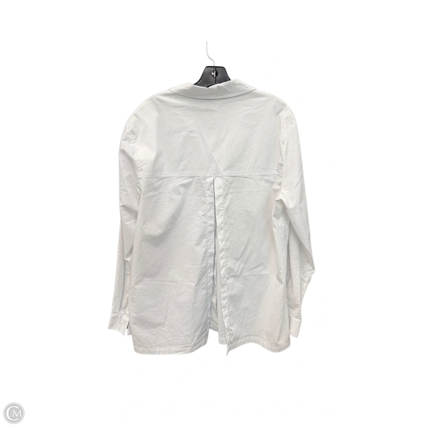Blouse Long Sleeve By Good American In White, Size: L