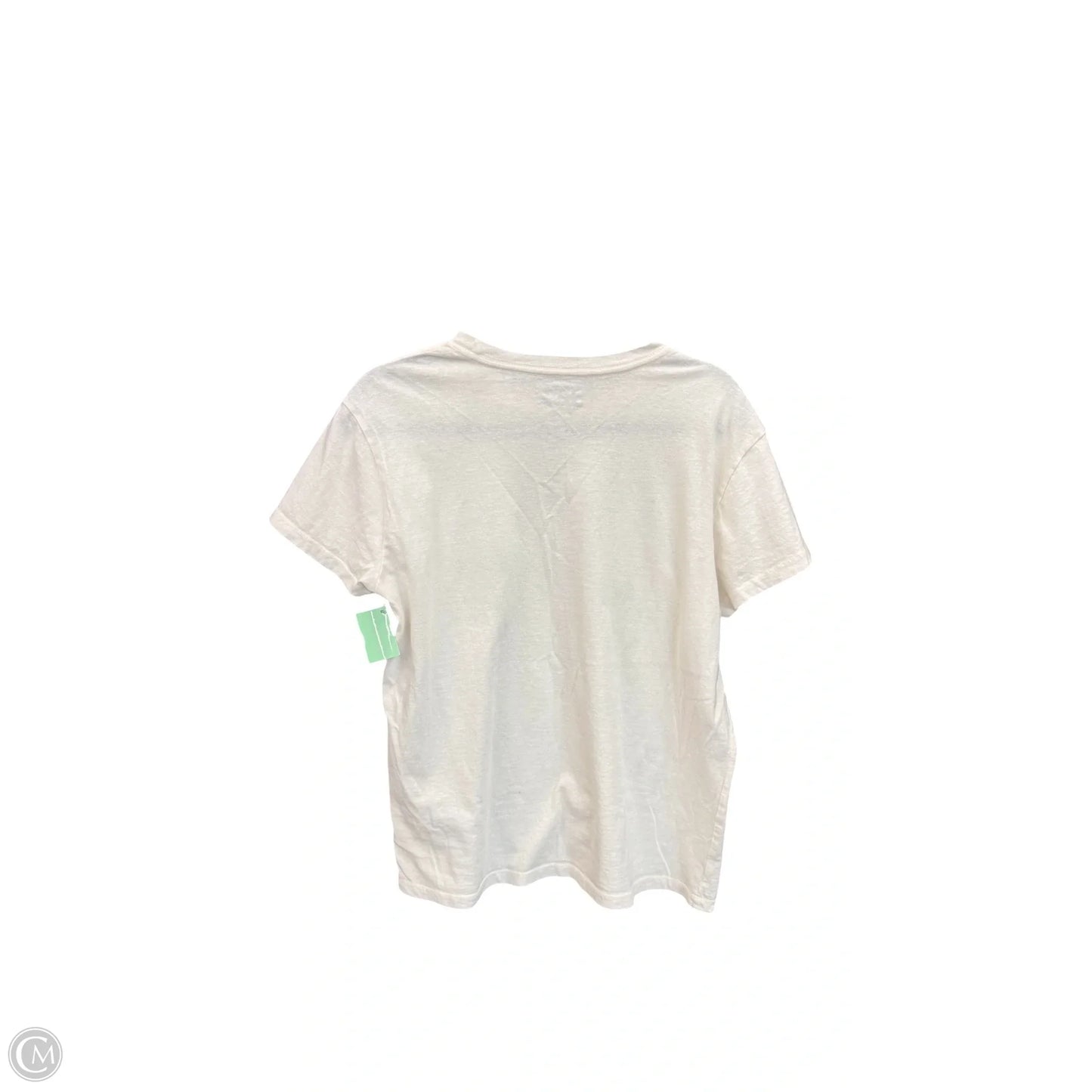 Top Short Sleeve By Clothes Mentor In Cream, Size: M