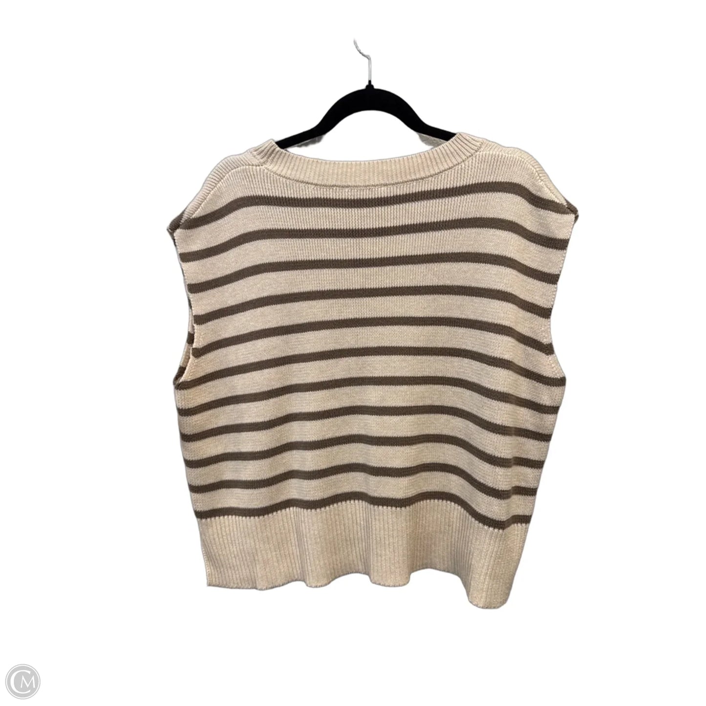 Sweater Short Sleeve By Entro In Striped Pattern, Size: M