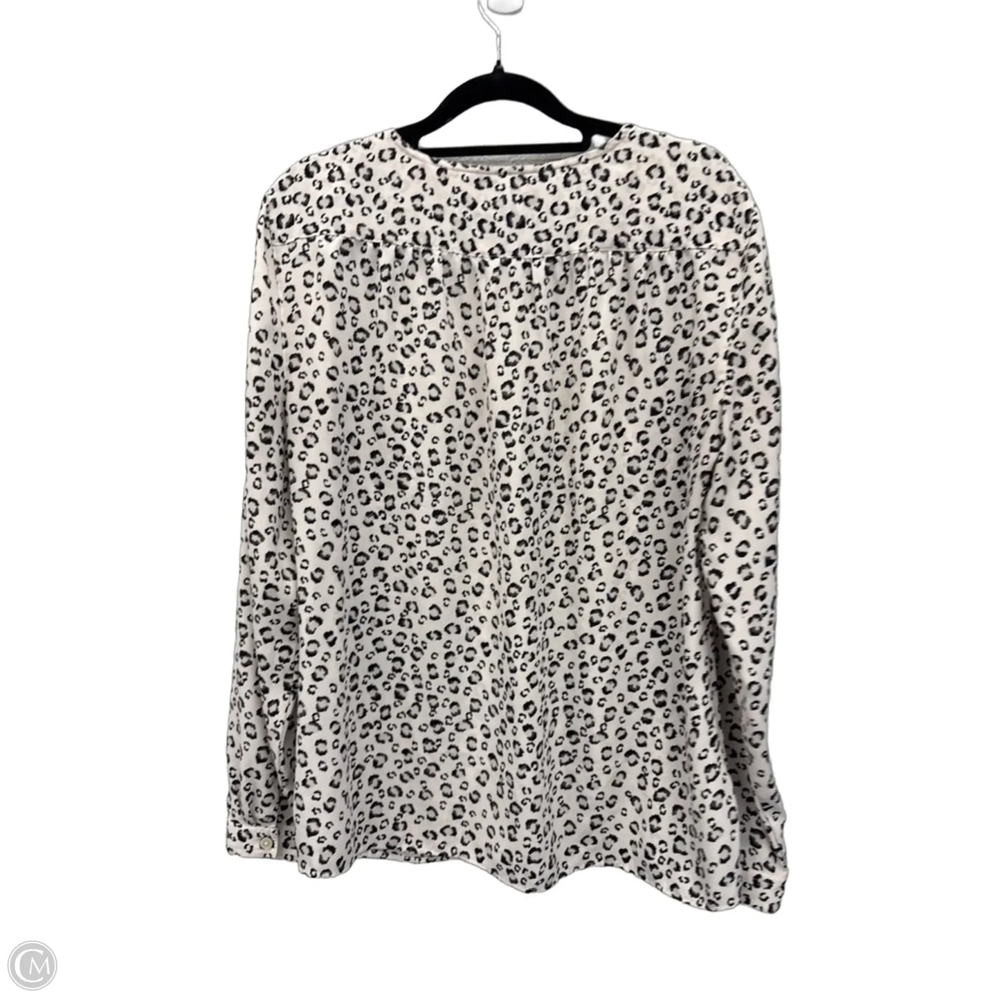 Blouse Long Sleeve By Loft In Animal Print, Size: M