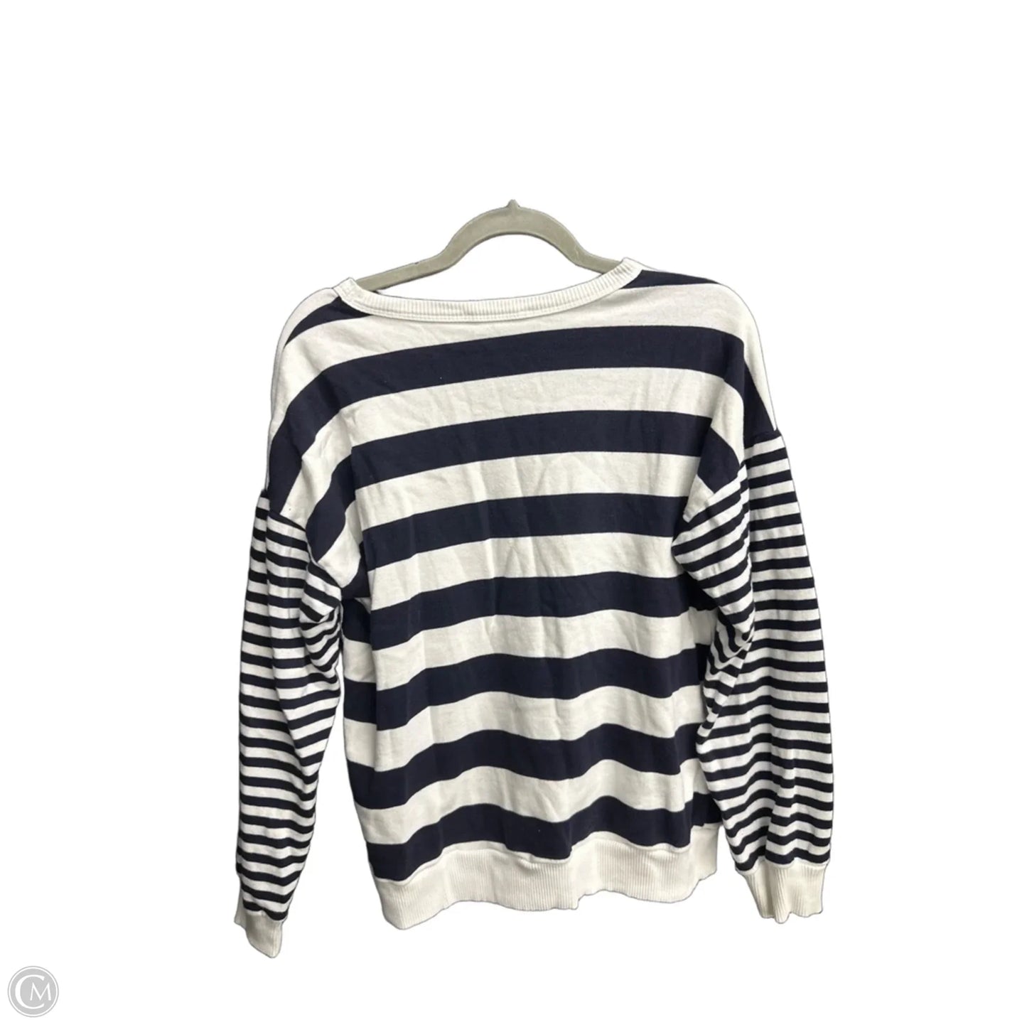 Top Long Sleeve By Workshop In Striped Pattern, Size: L