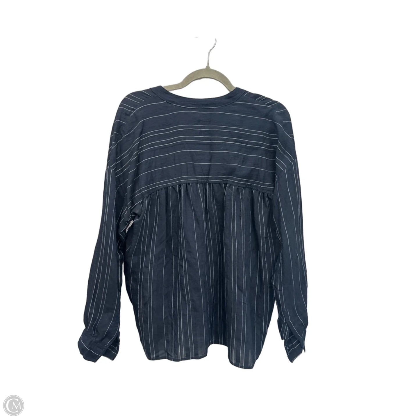 Top Long Sleeve By Vince In Striped Pattern, Size: S