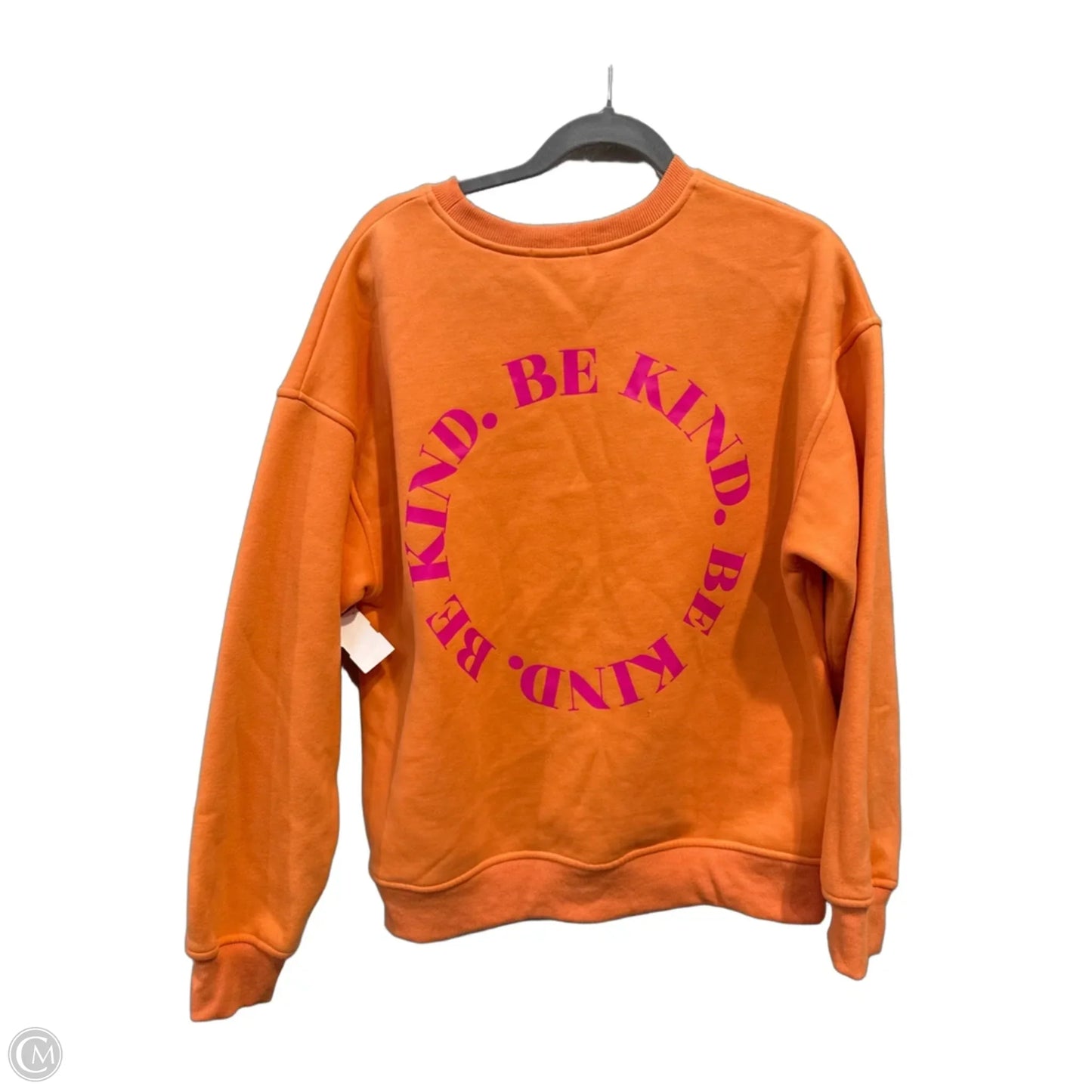 Sweatshirt Crewneck By Bailey Rose In Orange, Size: M