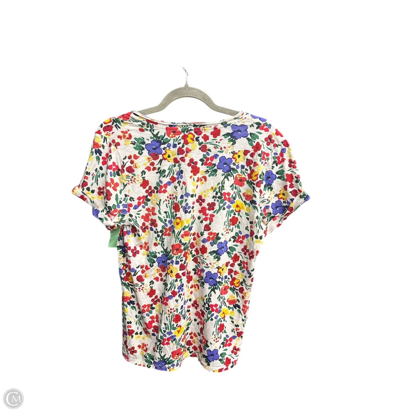 Top Short Sleeve By Tabacaru Swim In Floral Print, Size: S