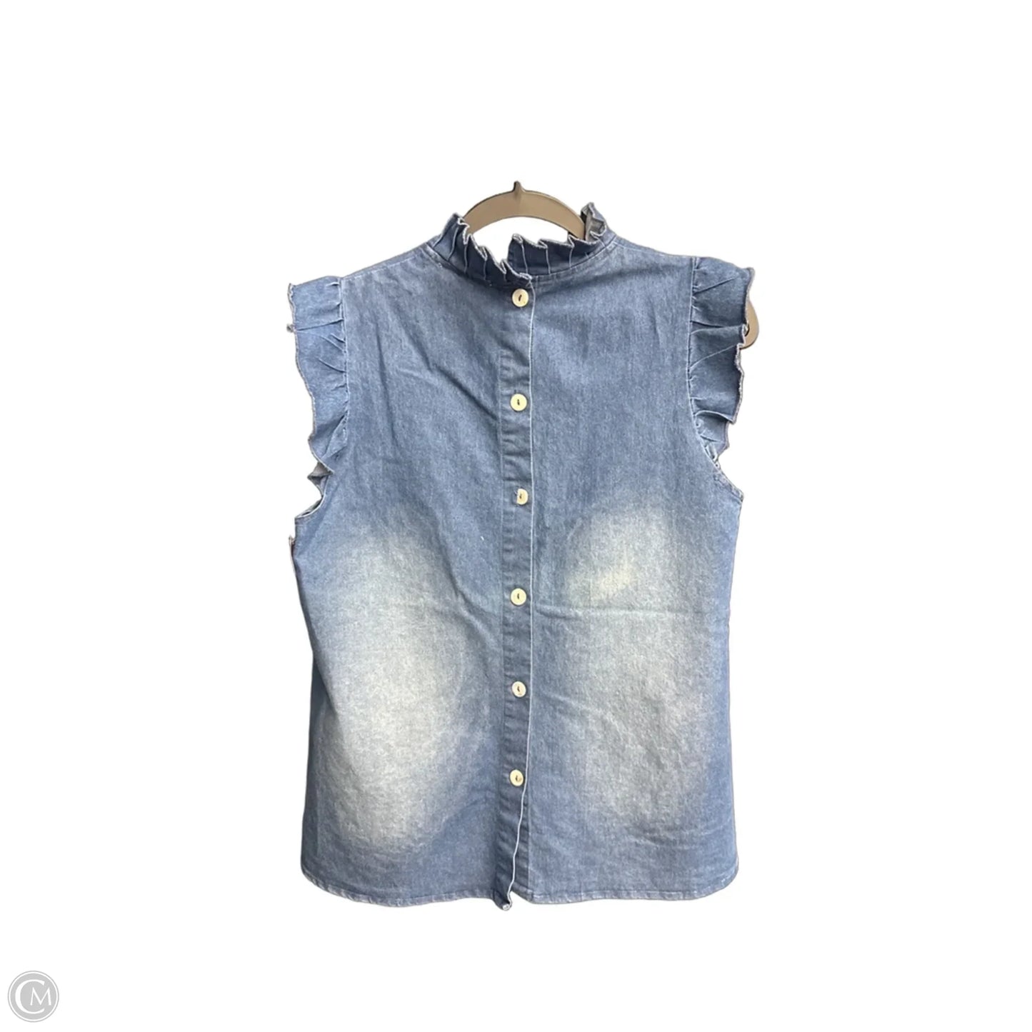 Top Sleeveless By Mazik In Blue, Size: S