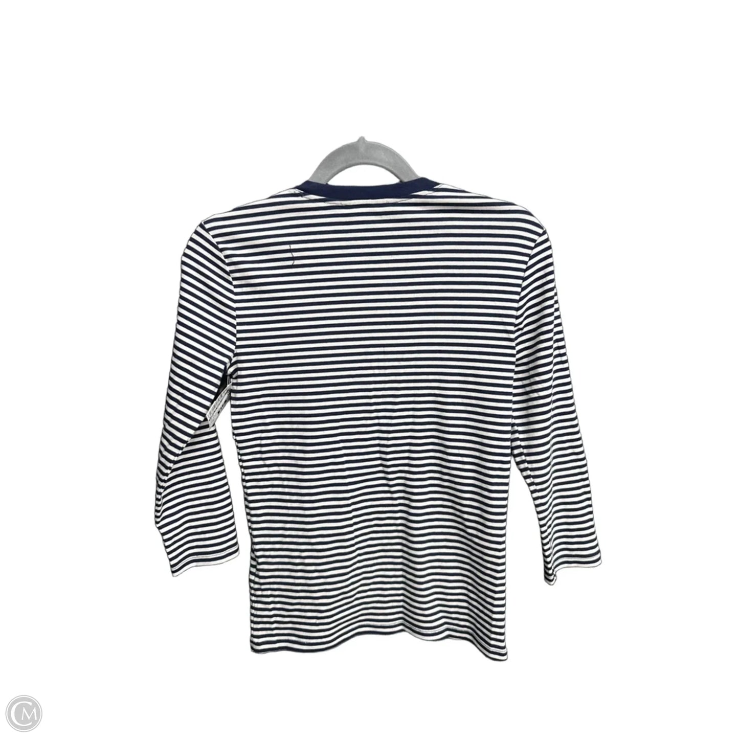 Top Long Sleeve By Lauren By Ralph Lauren In Striped Pattern, Size: Mp
