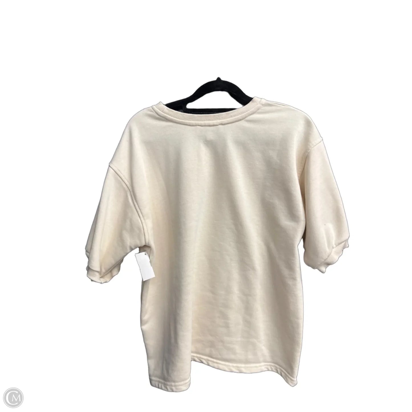 Sweatshirt Crewneck By Gilli In Cream, Size: M