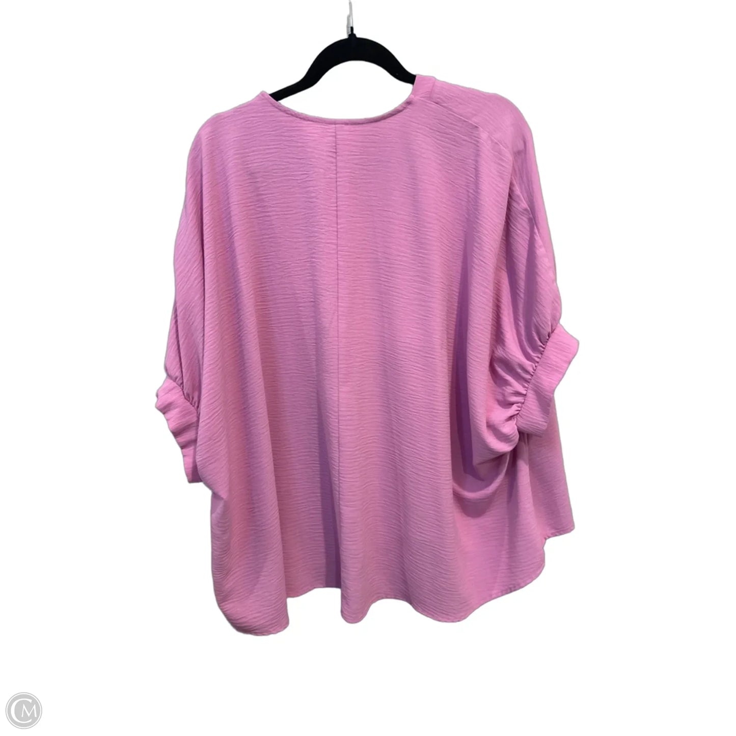 Top Short Sleeve By Zenana In Pink, Size: Xl