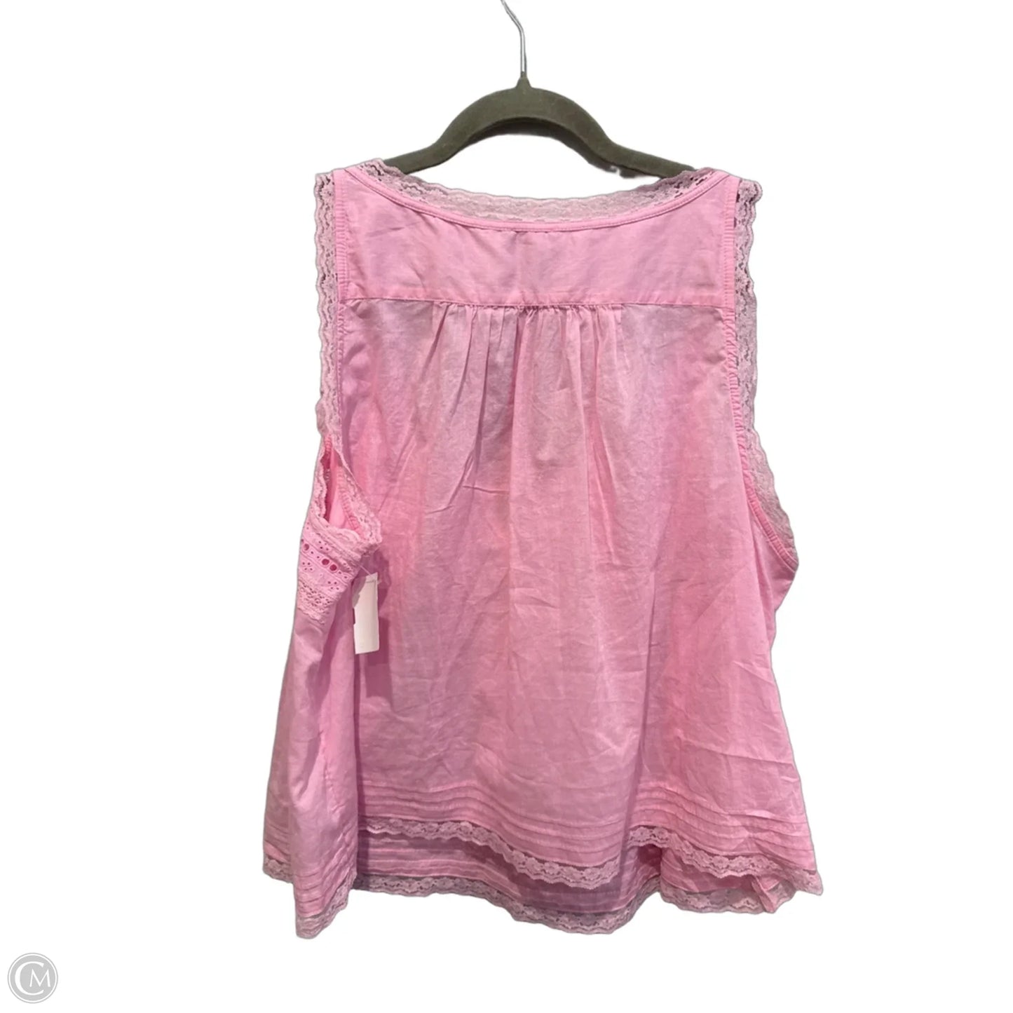 Top Sleeveless By Scoop In Pink, Size: Xl