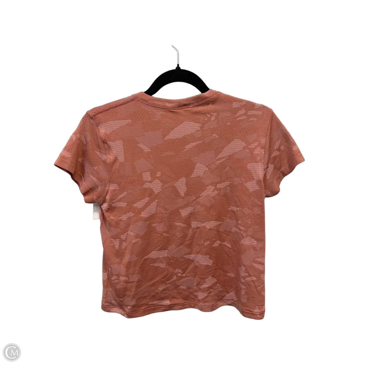 Athletic Top Short Sleeve By Lululemon In Orange, Size: Xs