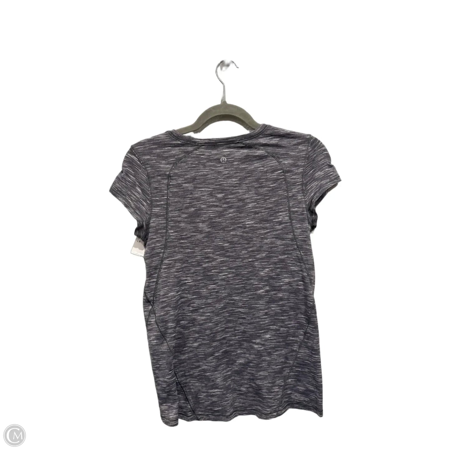 Athletic Top Short Sleeve By Lululemon In Grey, Size: M