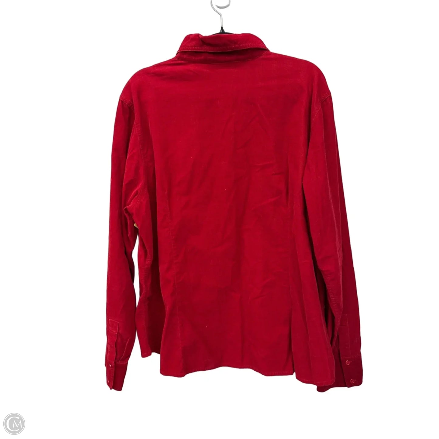 Top Long Sleeve By Talbots In Red, Size: Xl