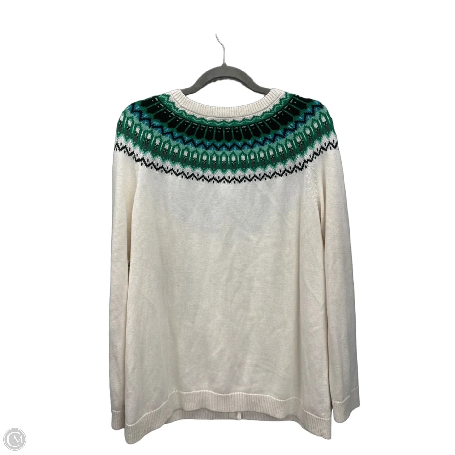 Cardigan By Clothes Mentor In Cream, Size: Xl