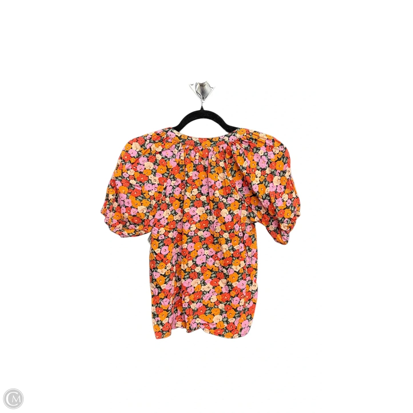 Top Short Sleeve By Loft In Floral Print, Size: S