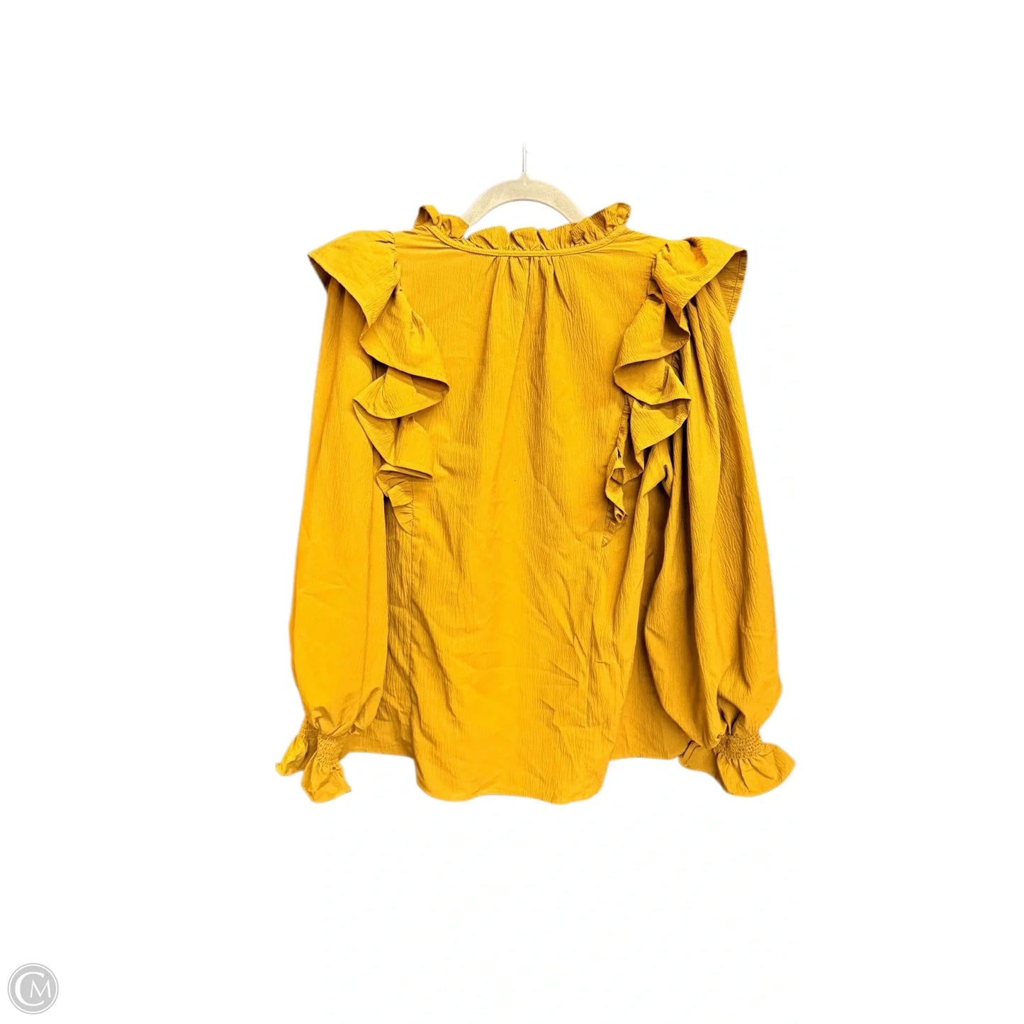 Blouse Long Sleeve By Entro In Brown & Green, Size: M