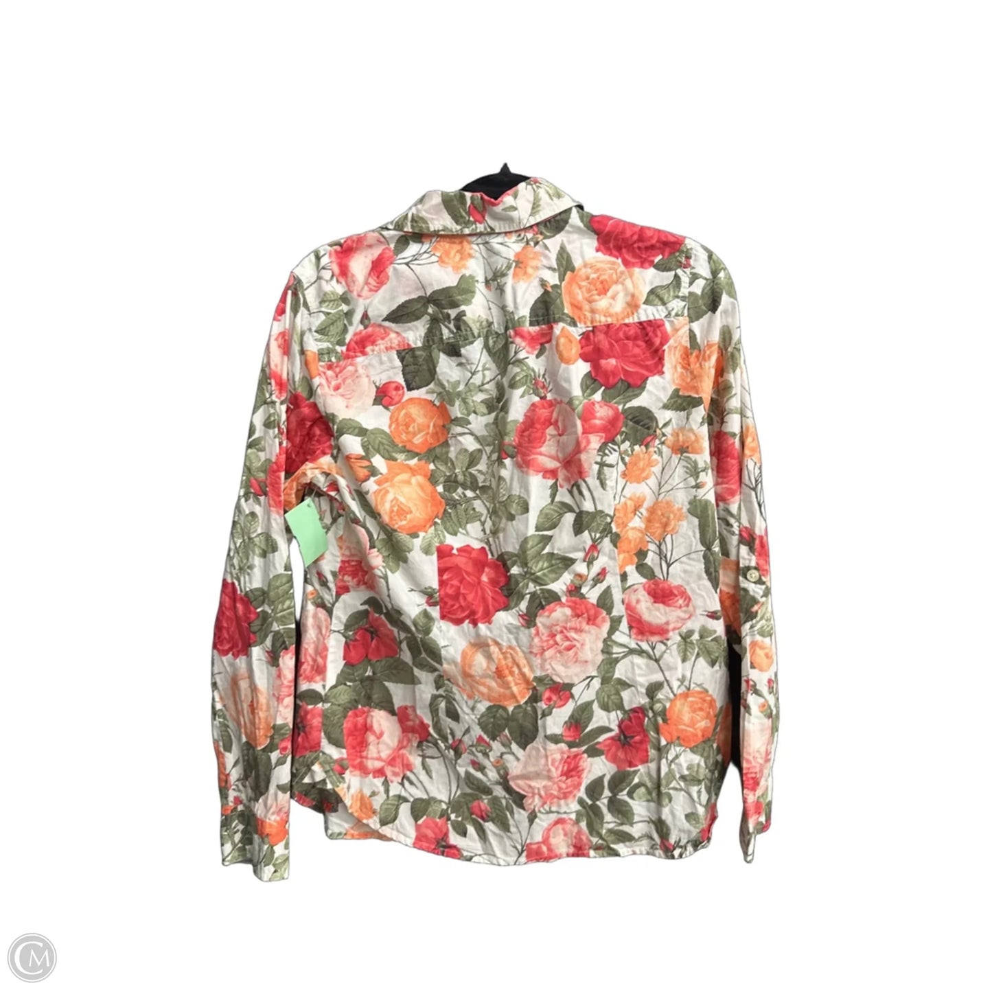 Top Long Sleeve By Talbots In Floral Print, Size: 4