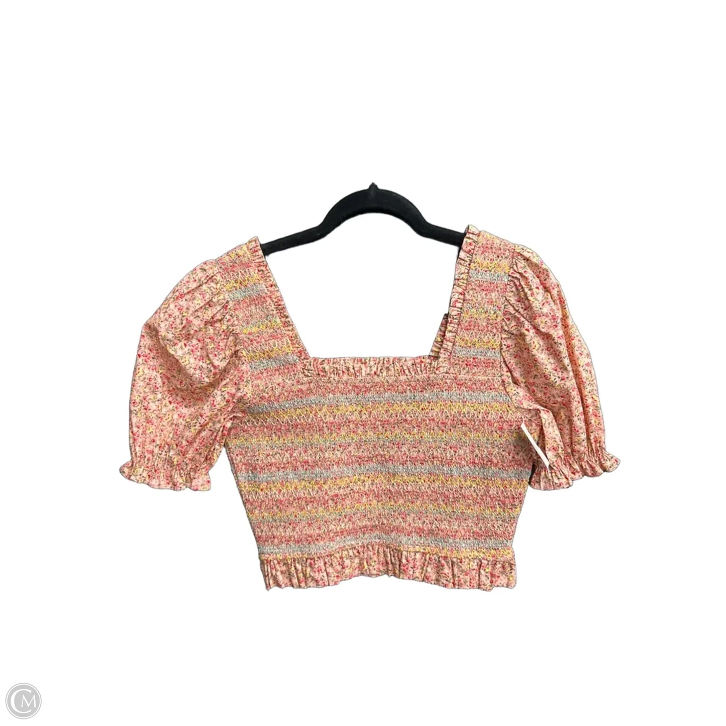 Blouse Short Sleeve By Clothes Mentor In Floral Print, Size: M