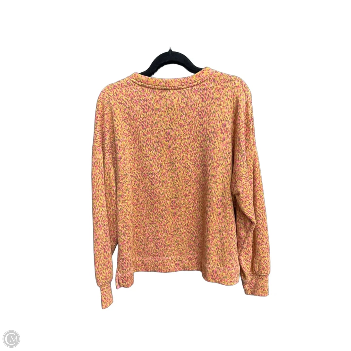 Sweatshirt Crewneck By Lou And Grey In Orange & Pink, Size: M