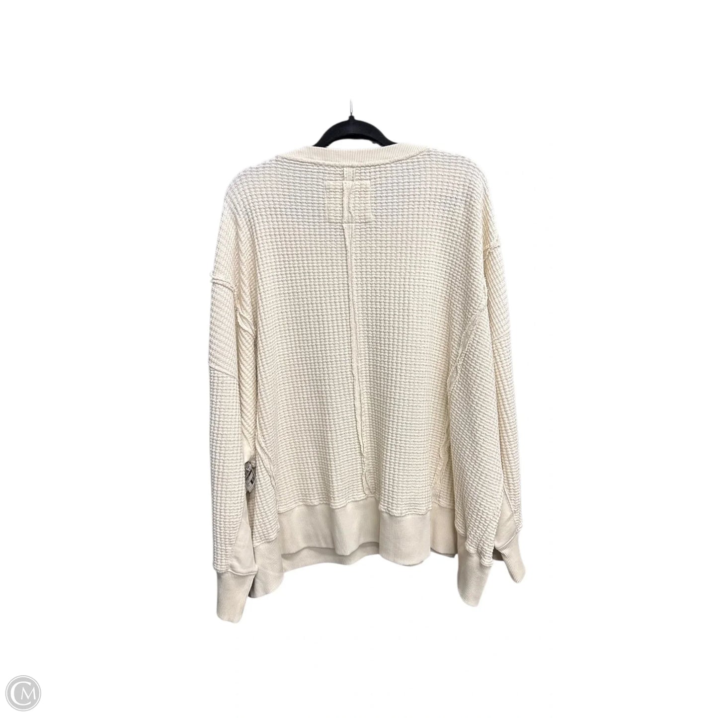 Top Long Sleeve Basic By American Eagle In Cream, Size: Xl