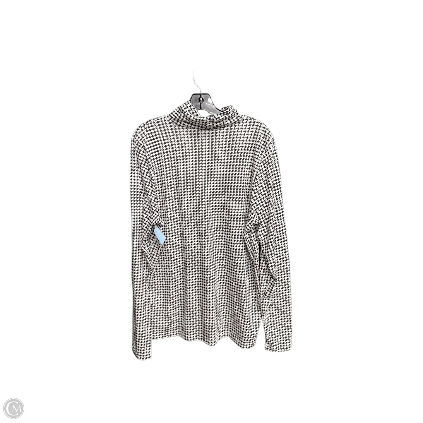 Top Long Sleeve By J. Crew In Black & White, Size: Xxl