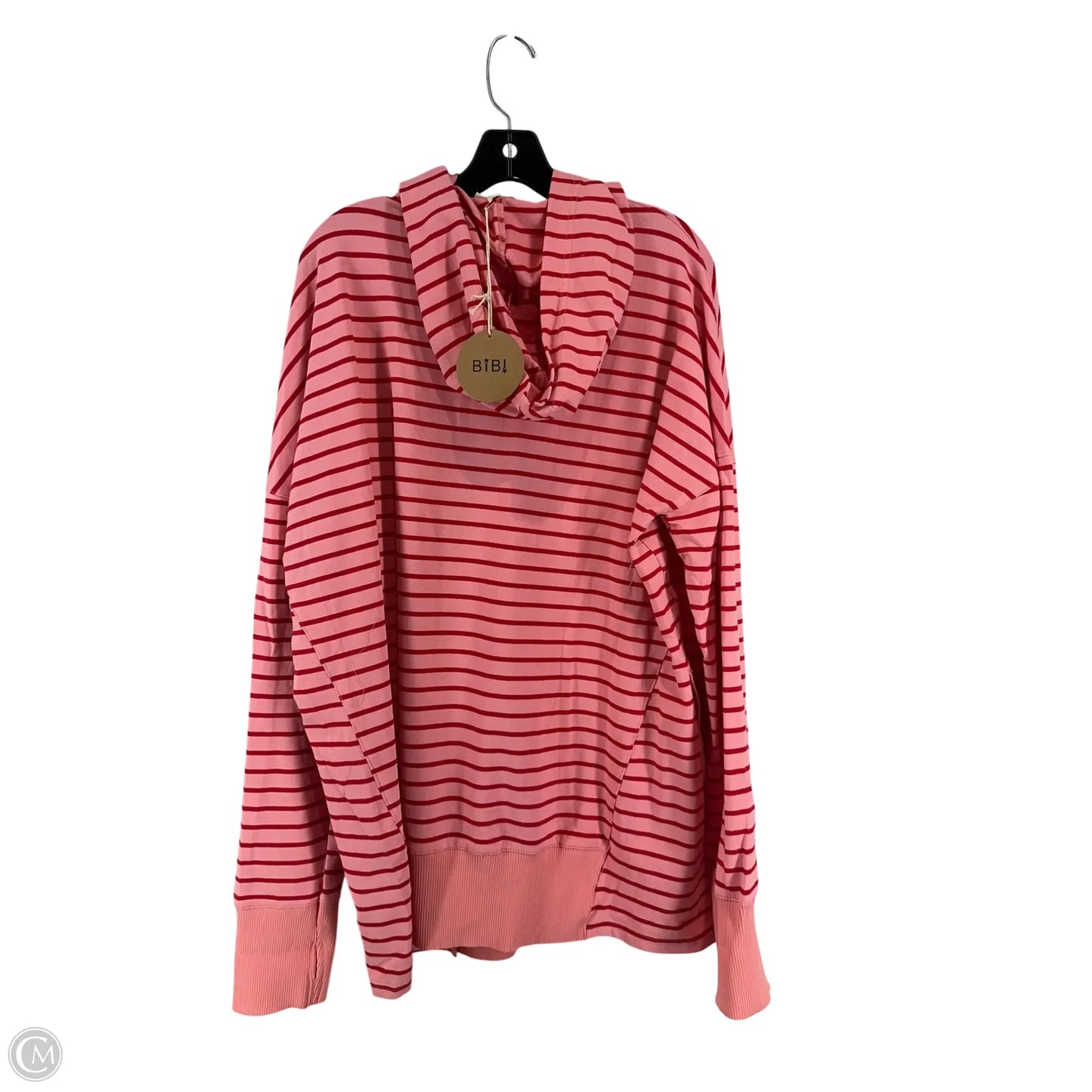 Sweatshirt Hoodie By Bibi In Striped Pattern, Size: Xl
