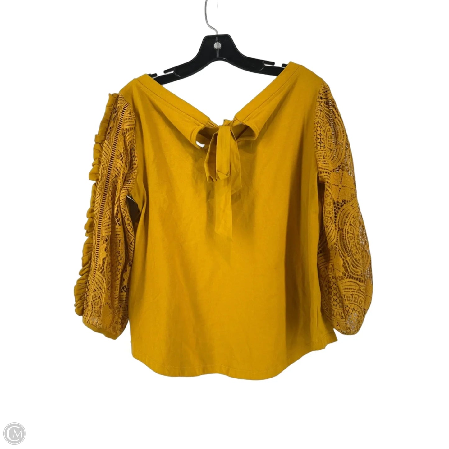 Top Long Sleeve By Anthropologie In Yellow, Size: M