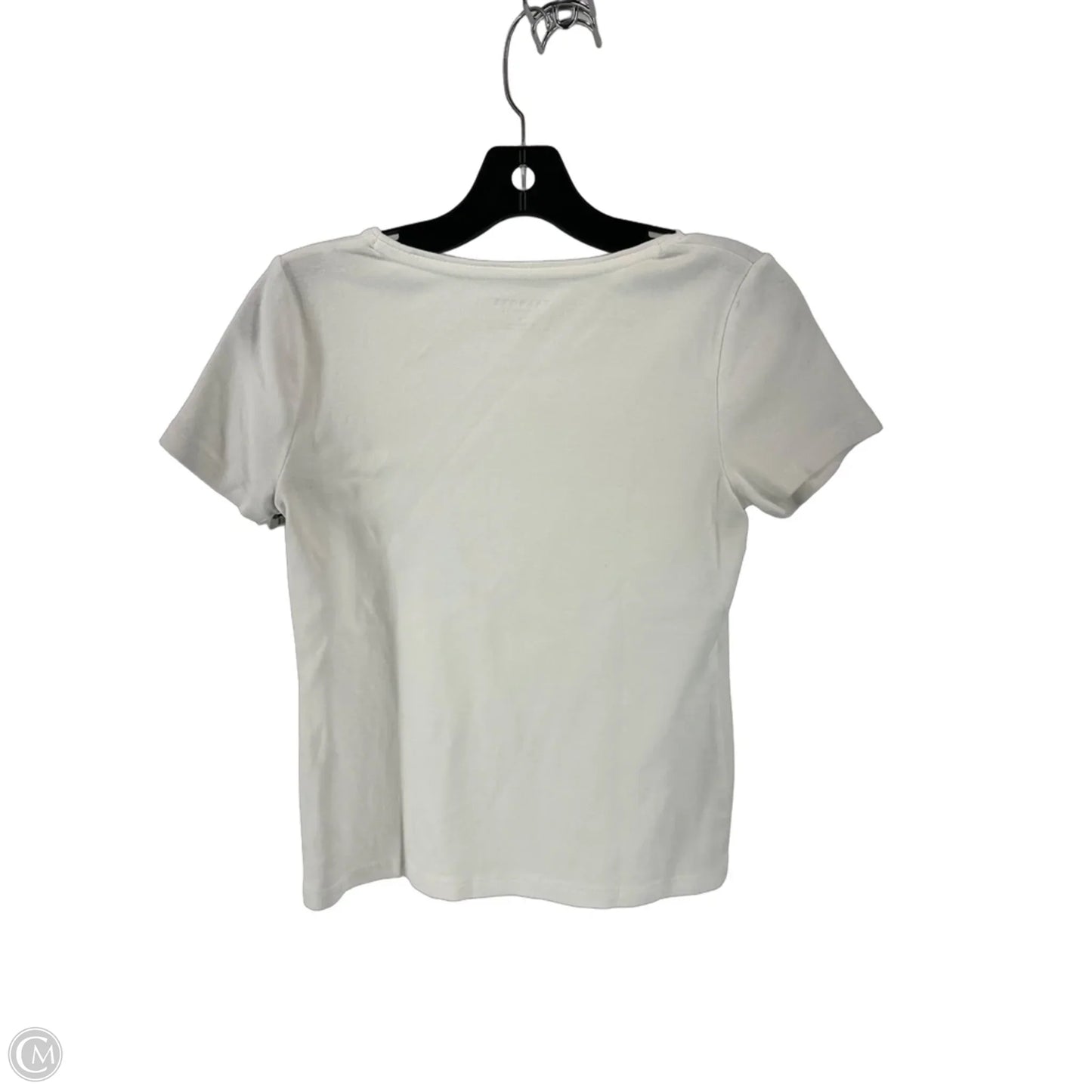 Top Short Sleeve Basic By Talbots In White, Size: Sp