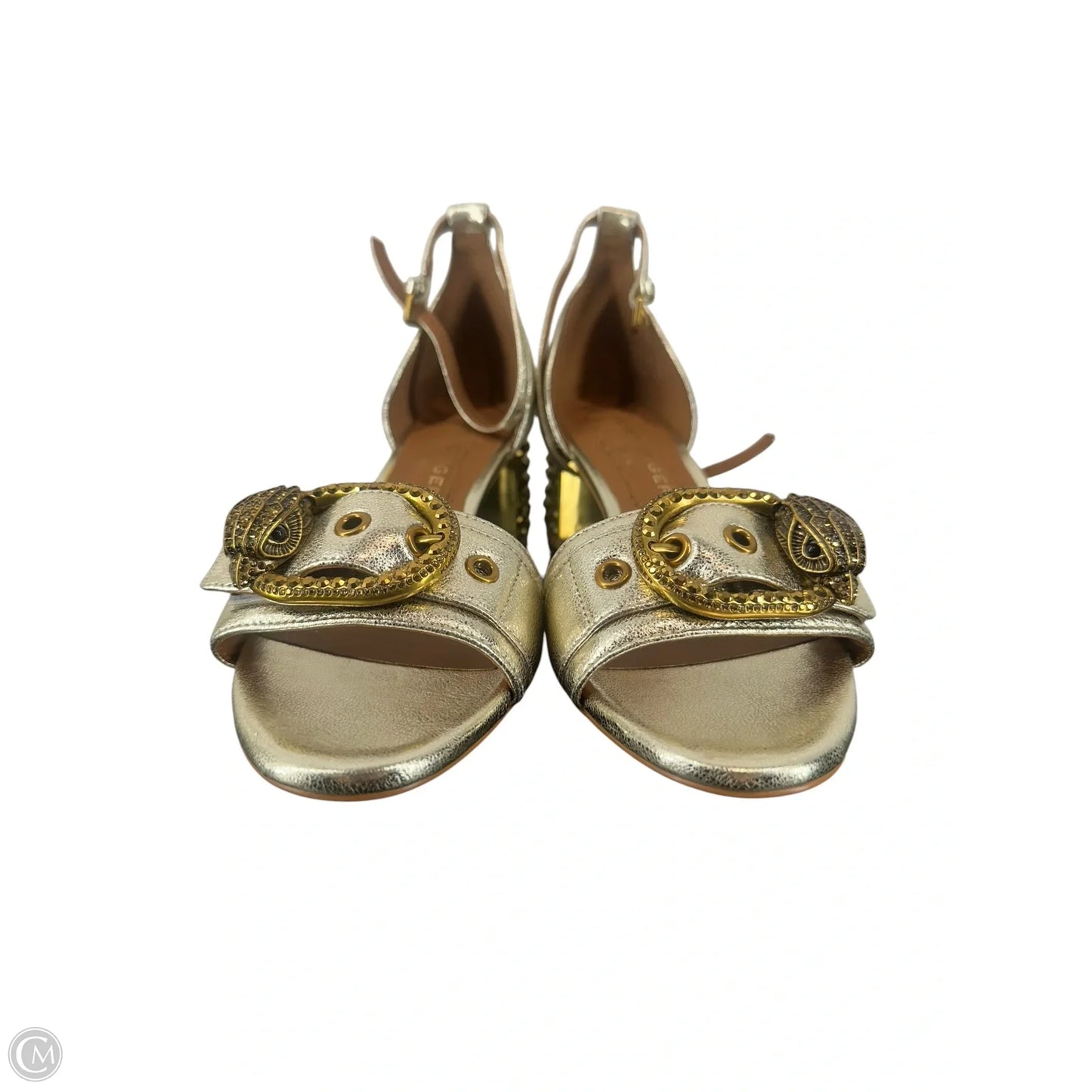Sandals Designer By Kurt Geiger In Silver, Size: 9
