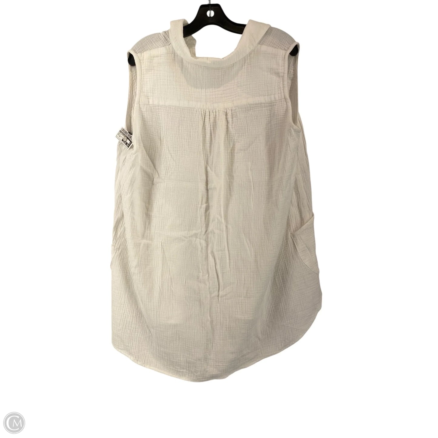 Top Sleeveless By Cynthia Rowley In White, Size: 2x