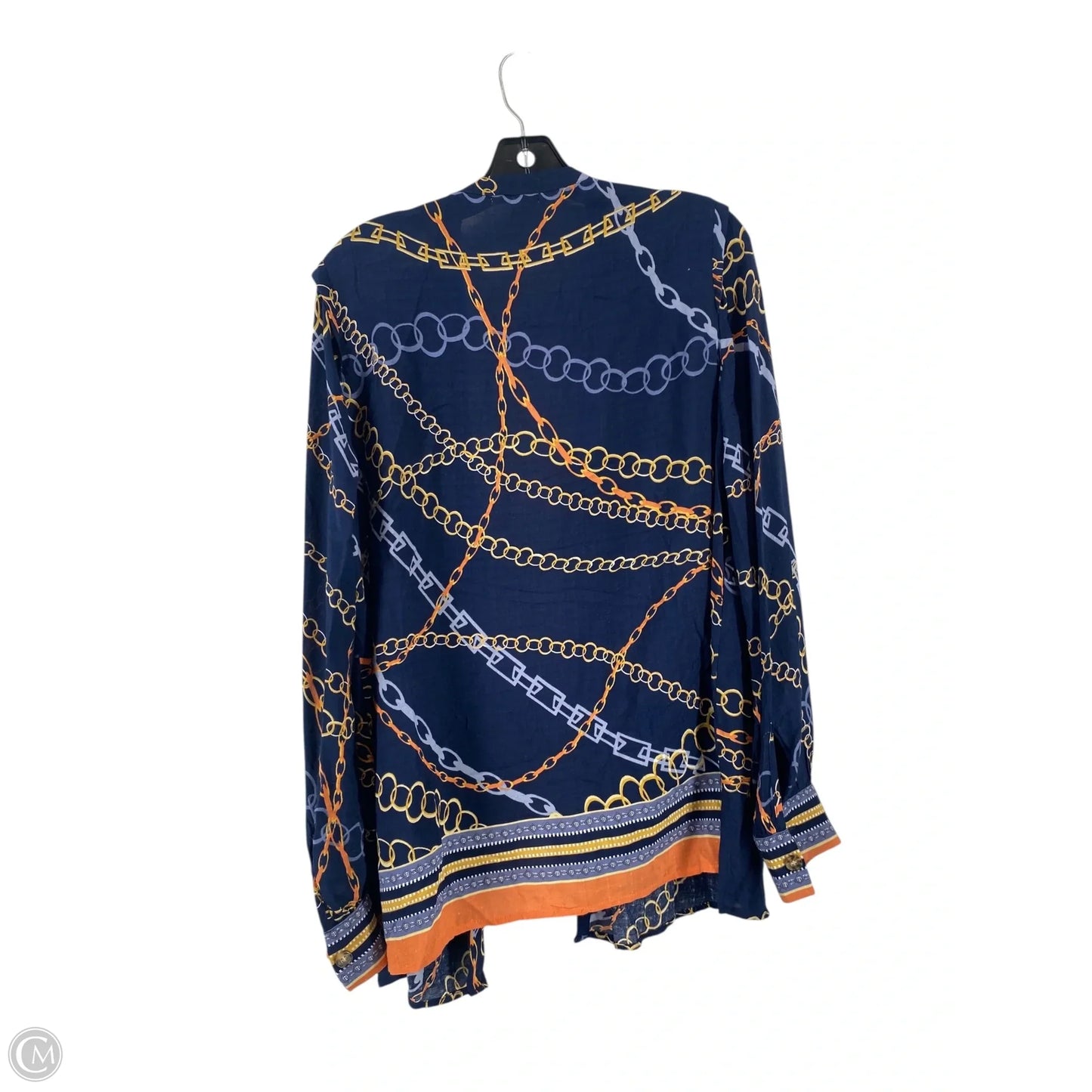 Top Long Sleeve By Democracy In Navy, Size: L