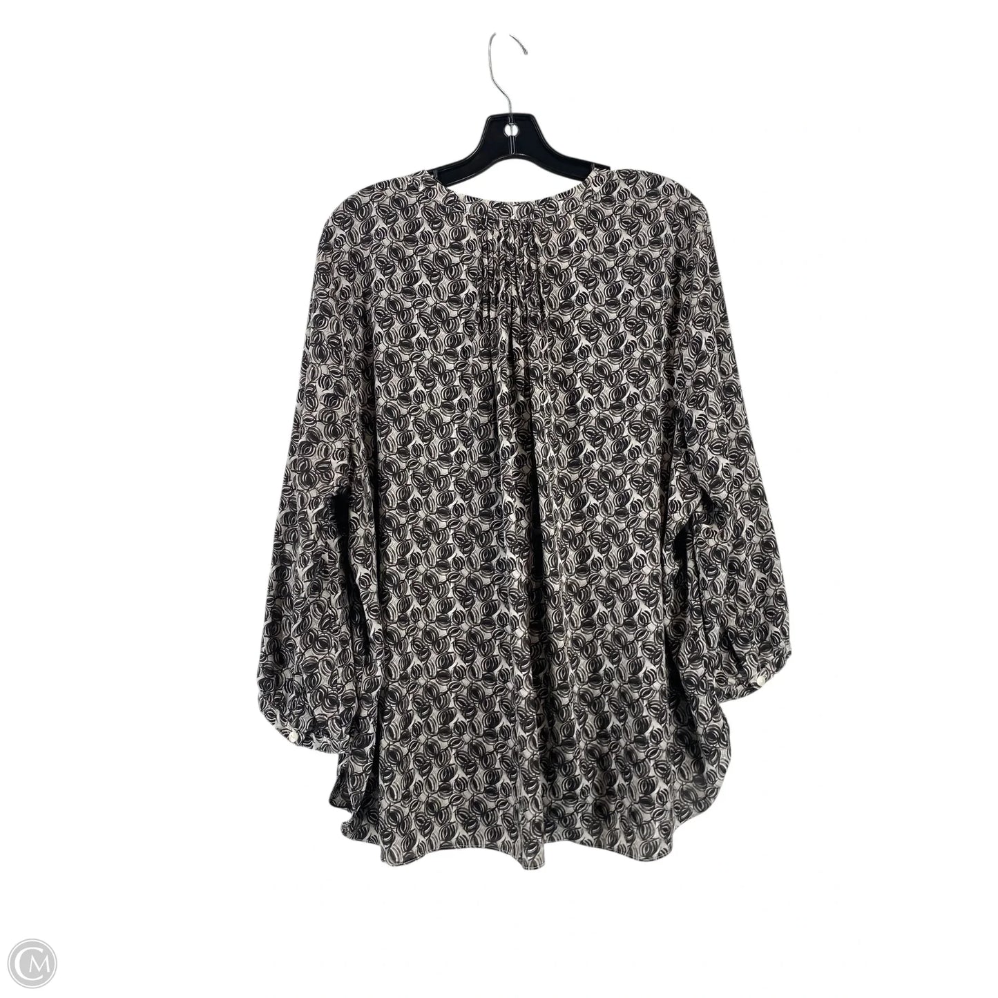 Blouse Long Sleeve By Not Your Daughters Jeans In Black, Size: Xl