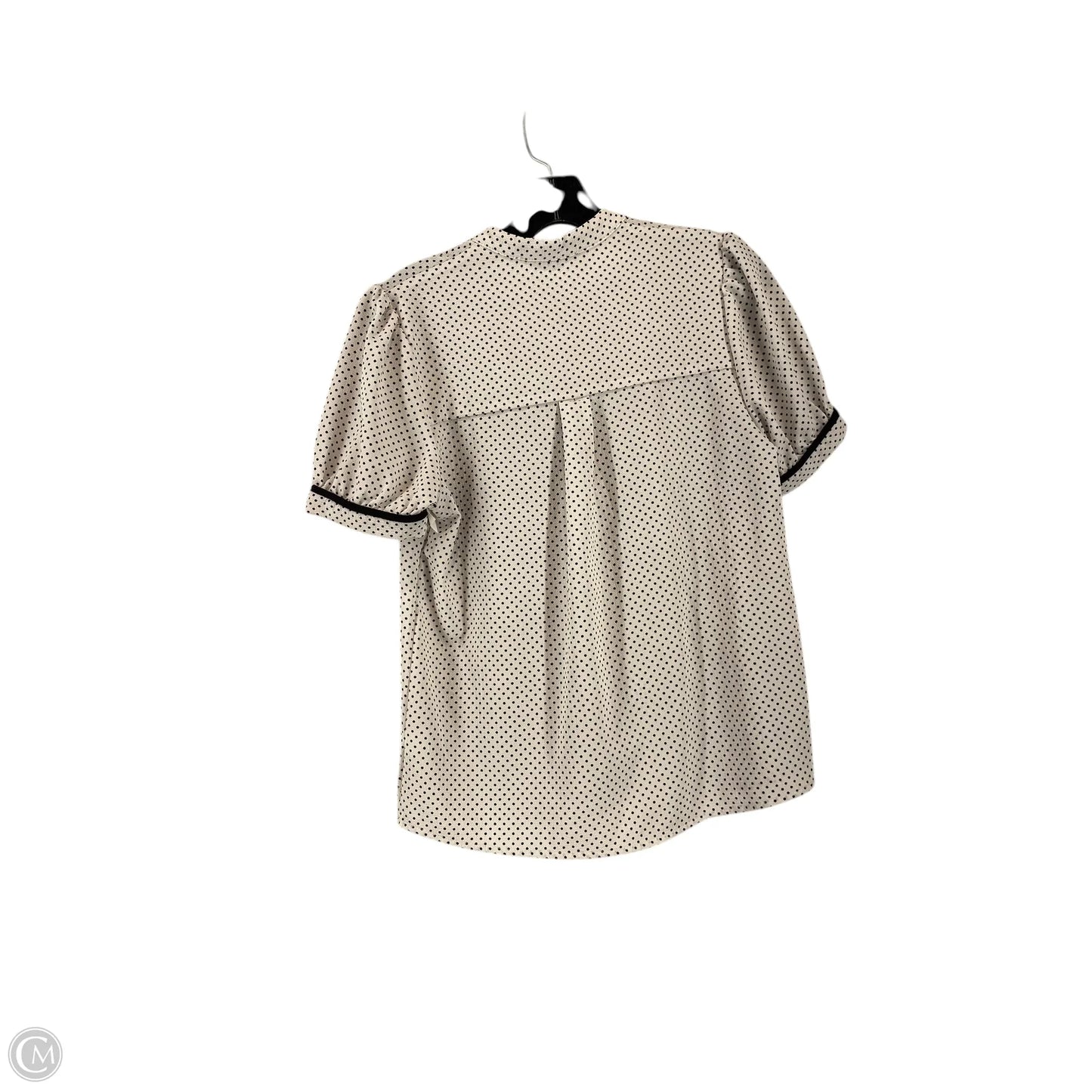 Top Short Sleeve By Monteau In Black & White, Size: S