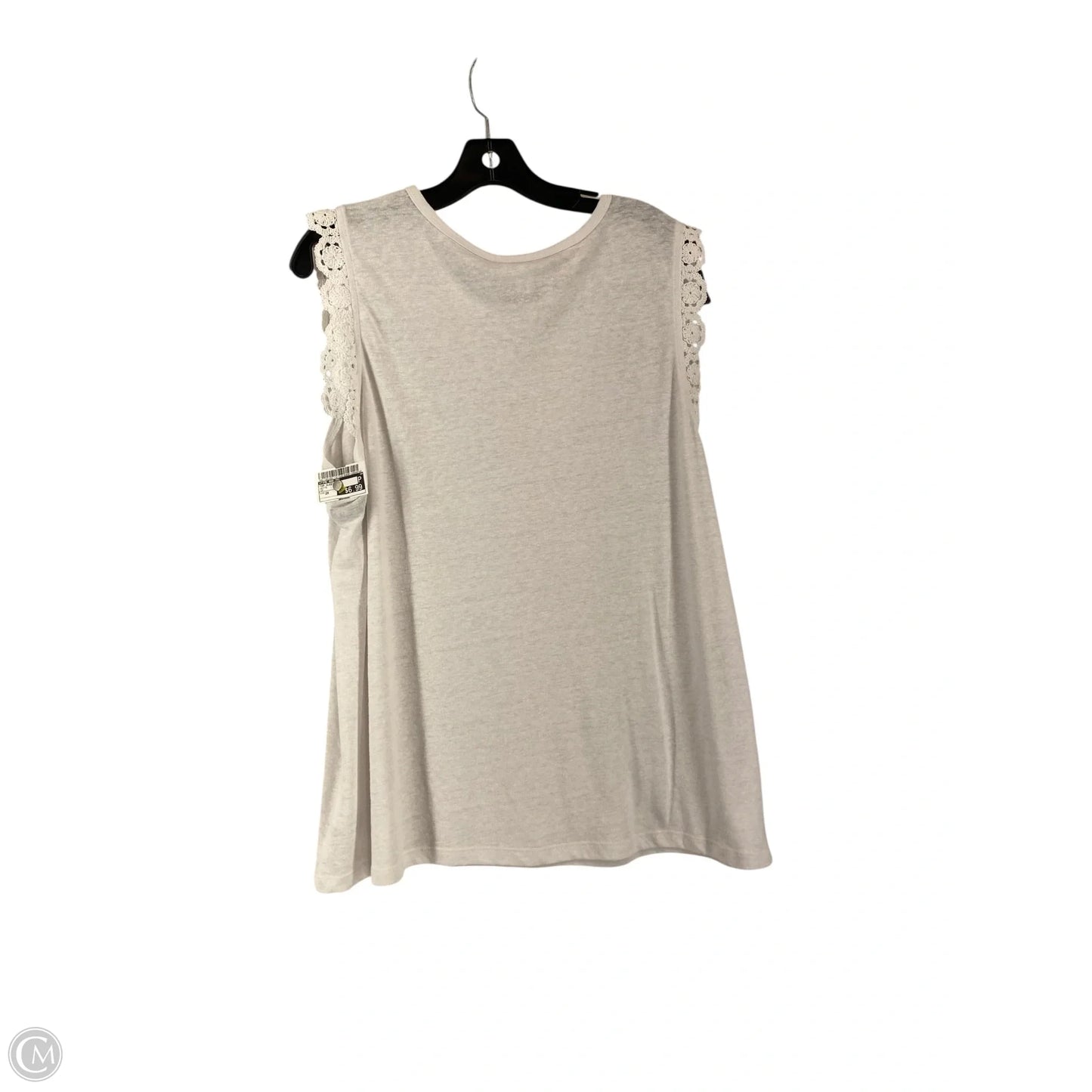 Top Sleeveless By Time And Tru In White, Size: 2x