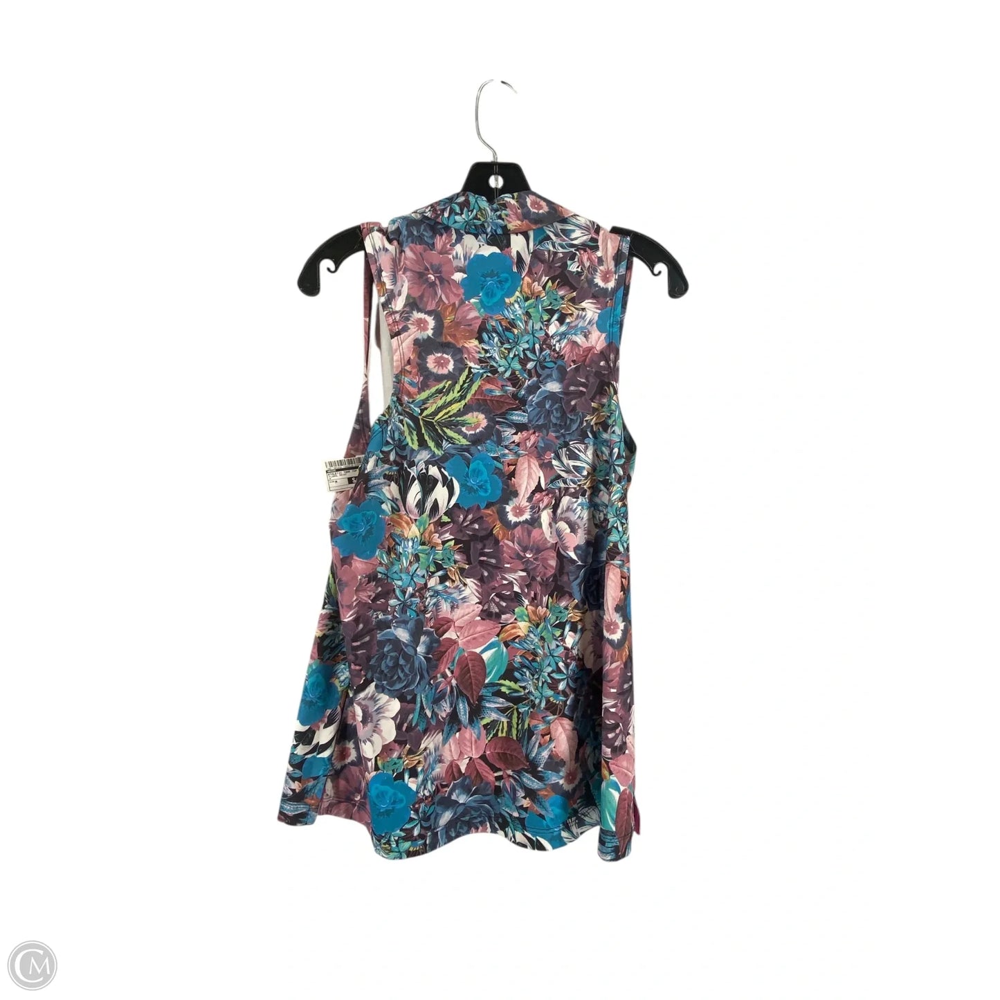 Athletic Tank Top By Nike In Floral Print, Size: M