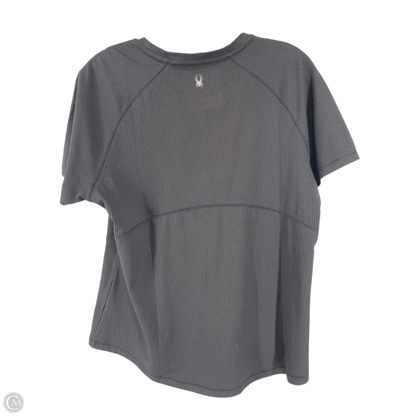 Athletic Top Short Sleeve By Spyder In Black, Size: L