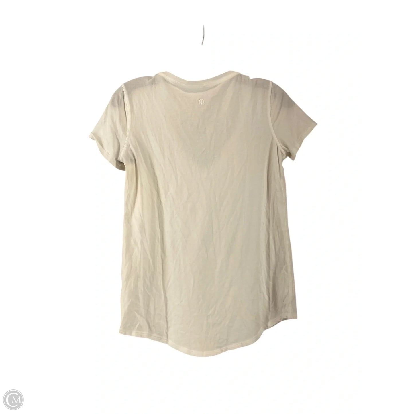 Athletic Top Short Sleeve By Lululemon In White, Size: S