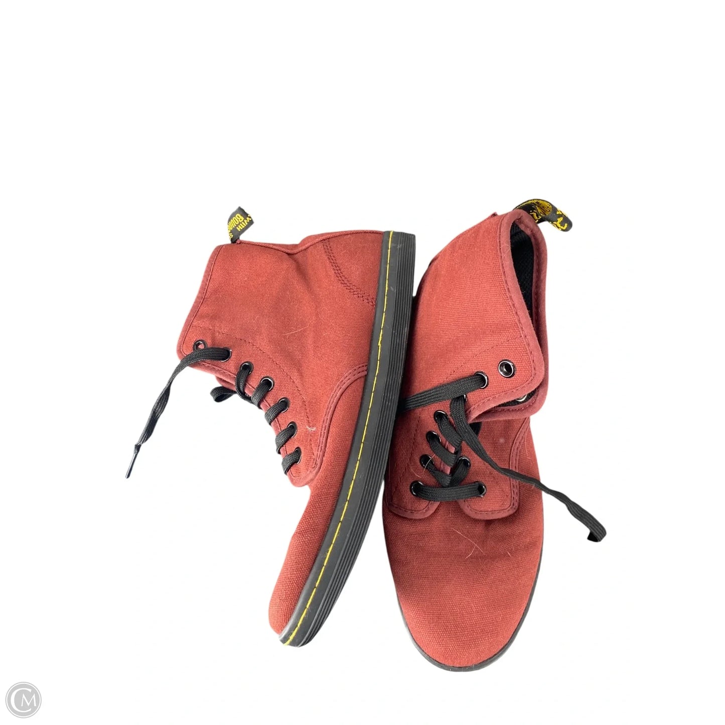 Boots Combat By Dr Martens In Maroon, Size: 8