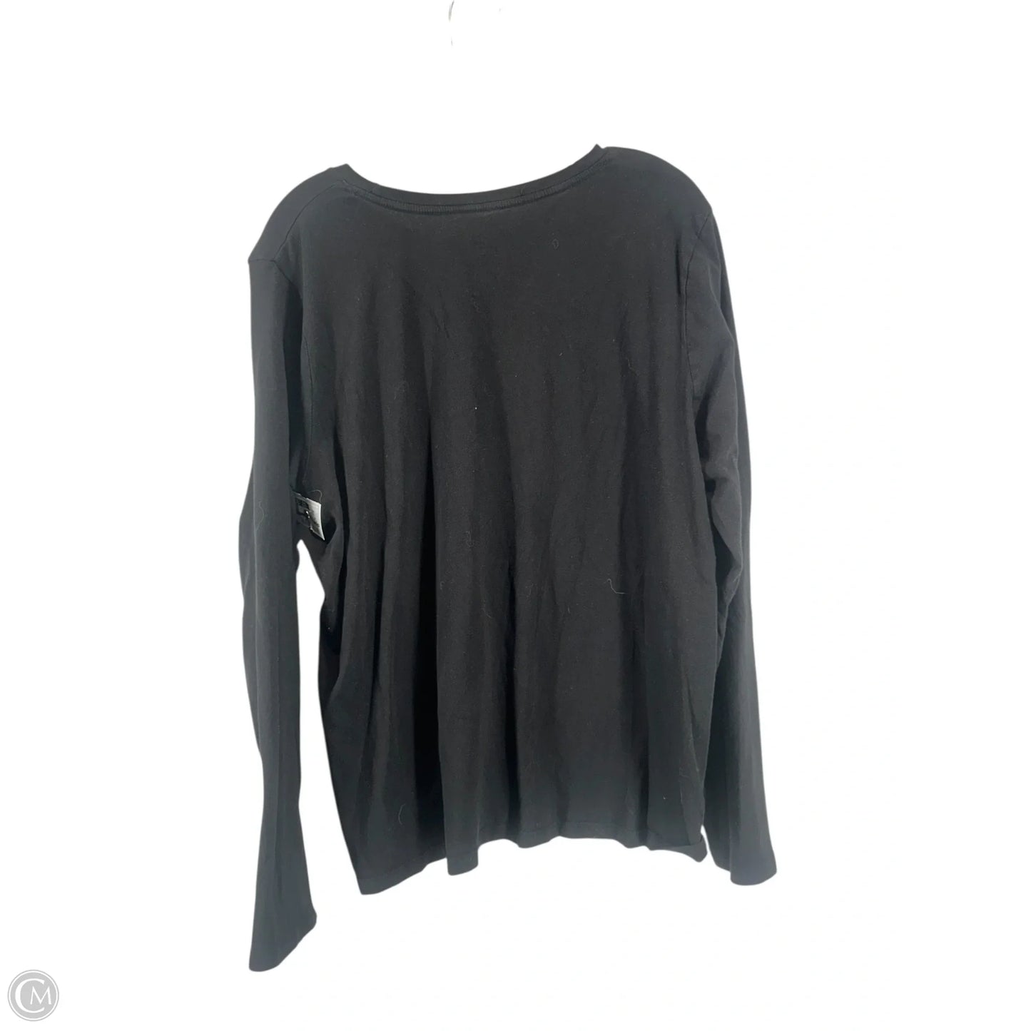 Top Long Sleeve Basic By Time And Tru In Black, Size: Xxl