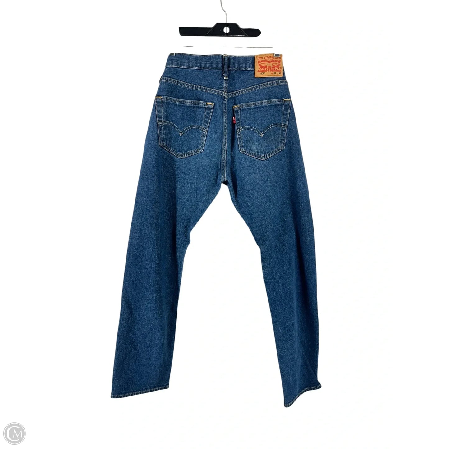 Jeans Straight By Levis In Blue Denim, Size: L
