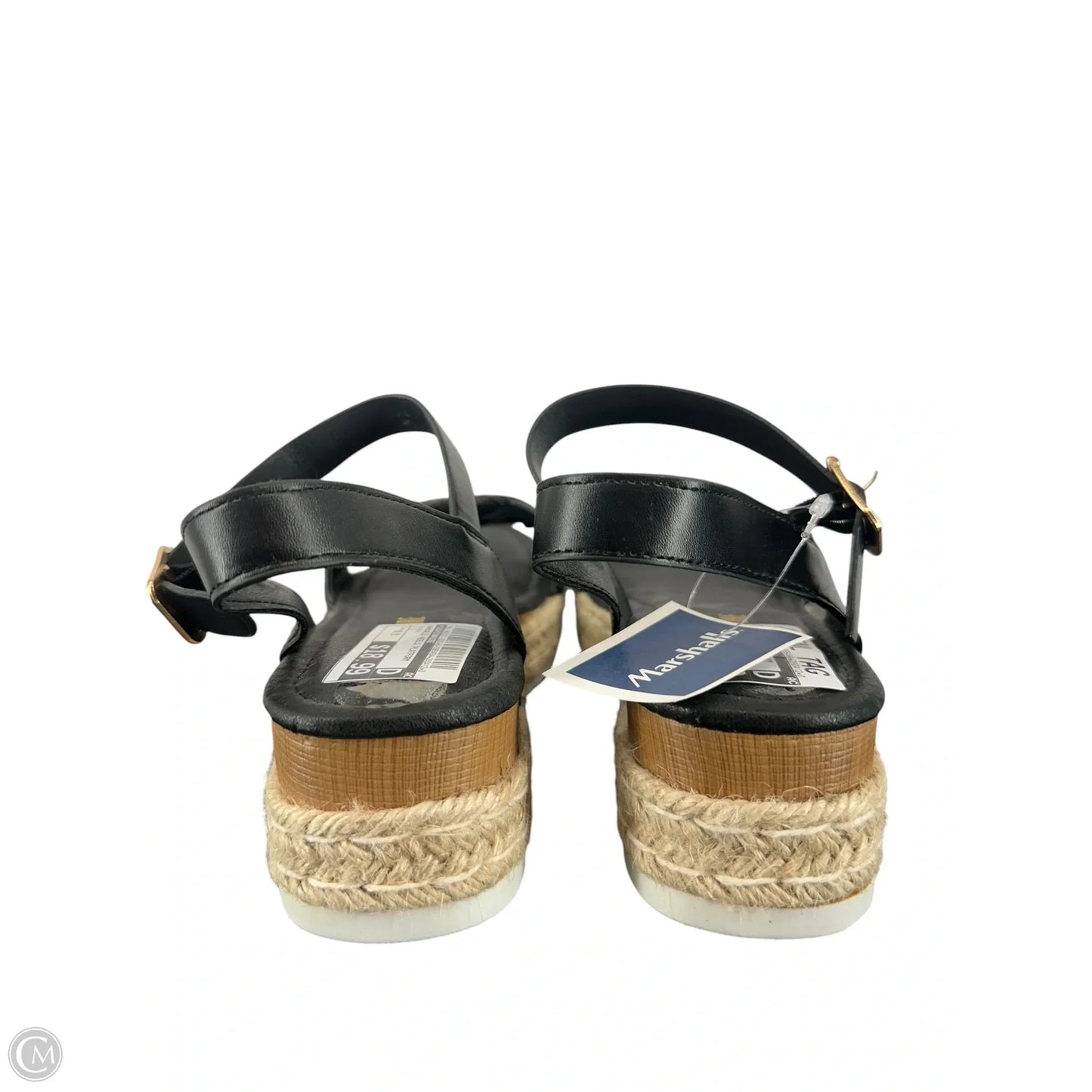 Sandals Heels Platform By Cushionaire In Black, Size: 9.5