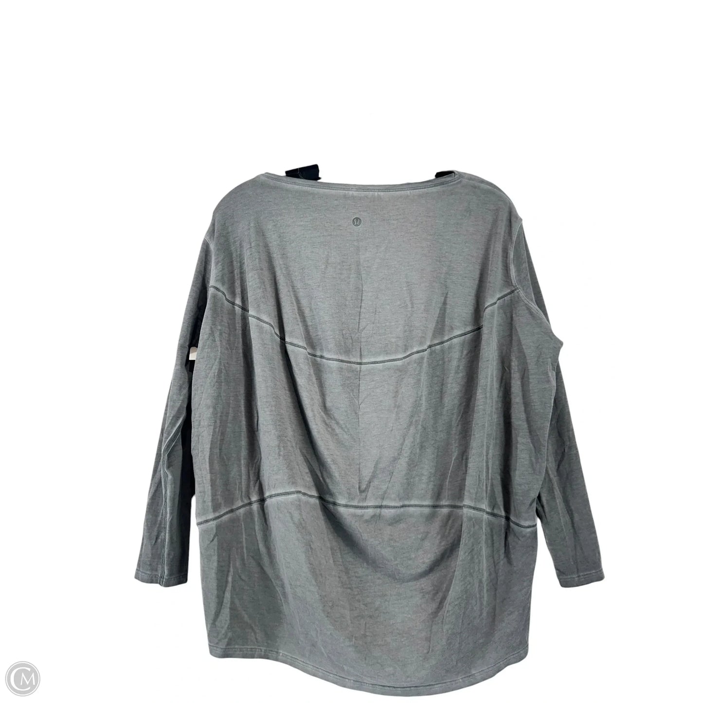 Athletic Top Long Sleeve Crewneck By Lululemon In Grey, Size: M