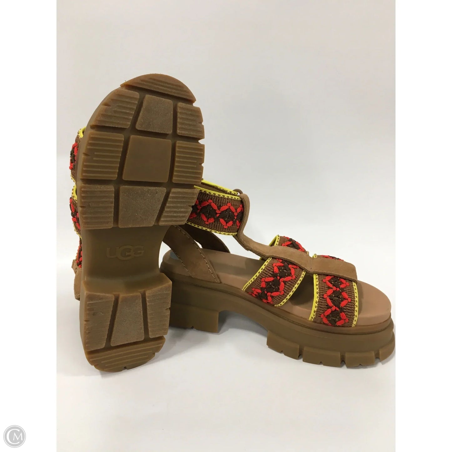 Sandals Designer By Ugg In Tan, Size: 7