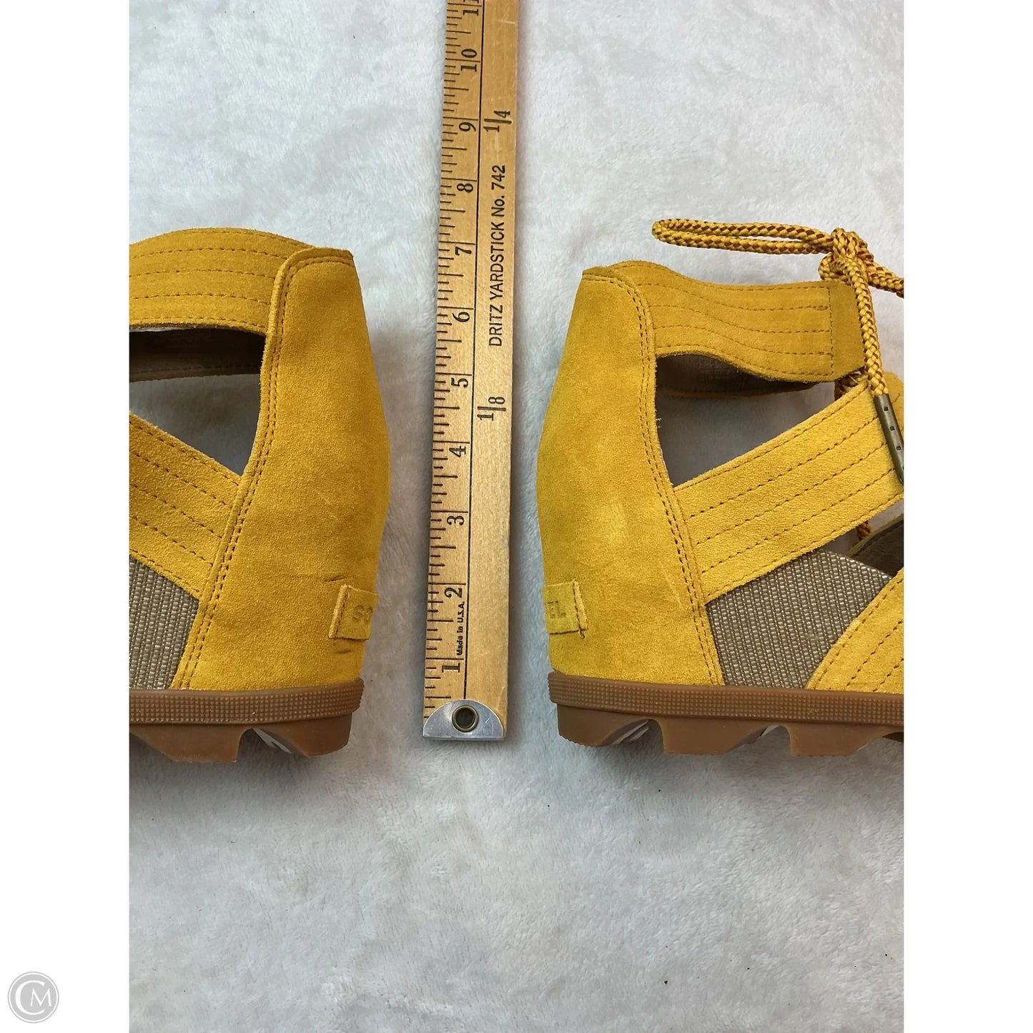 Sandals Heels Platform By Sorel In Yellow, Size: 7