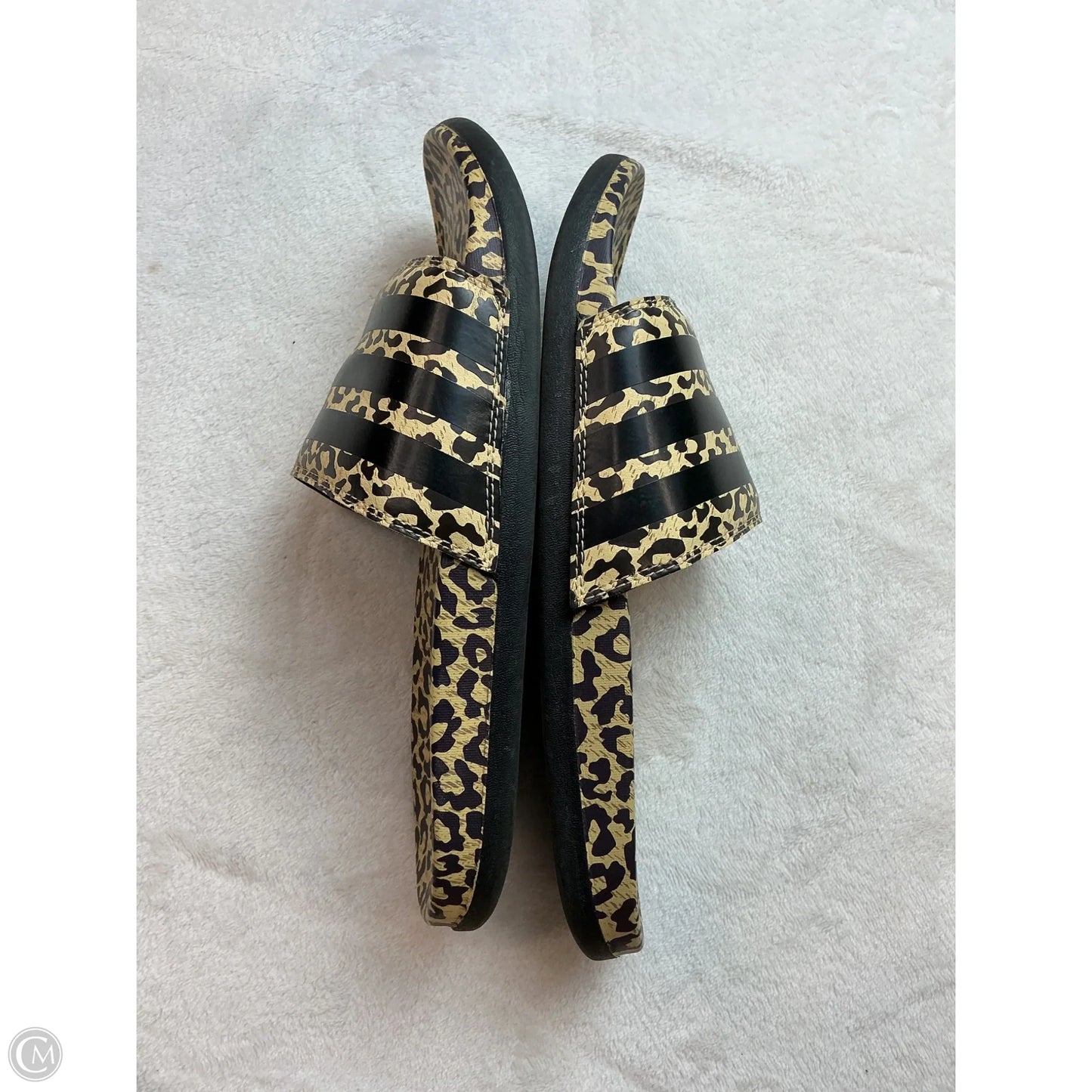 Sandals Flip Flops By Adidas In Animal Print, Size: 8