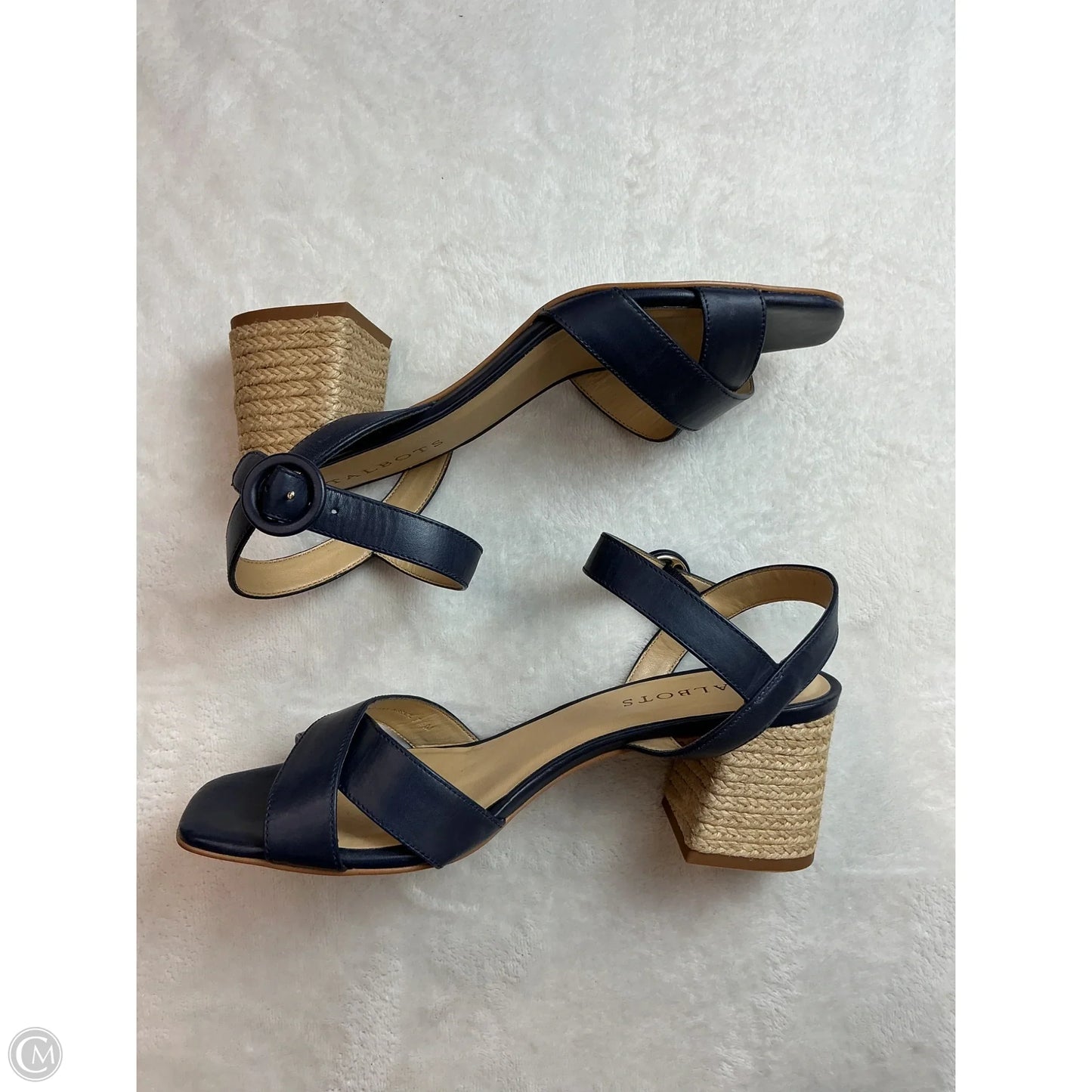 Sandals Heels Block By Talbots In Blue, Size: 7.5